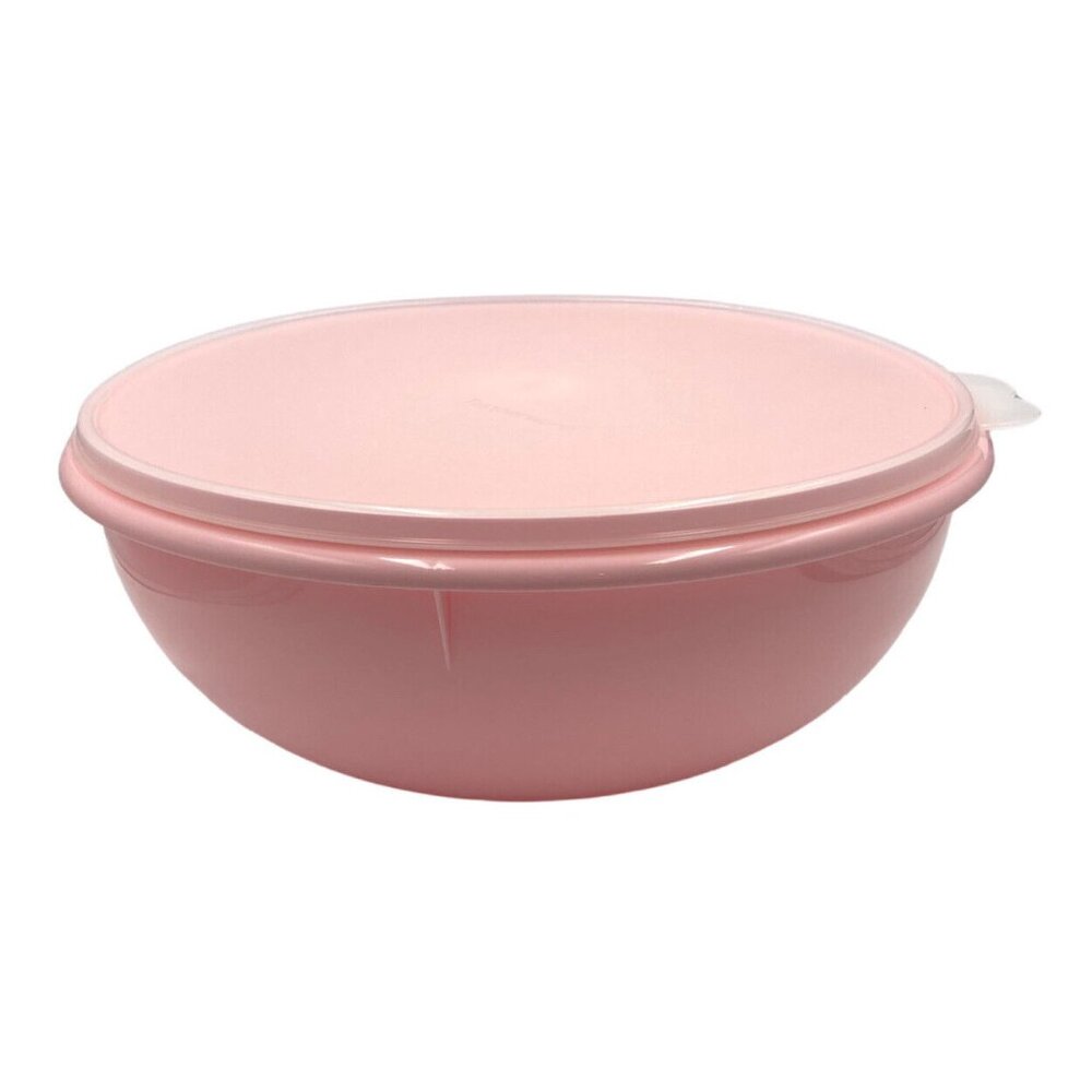 Tupperware Classic Fix N Mix Bowl 26 Cup Pink Bowl/Sheer Seal New with Defect